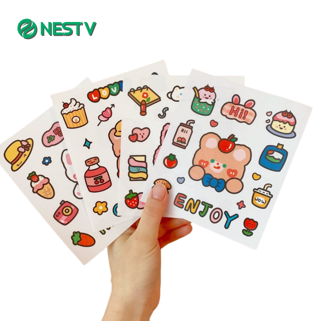 Sticker Cute 2d Dán Ly Giữ Nhiệt, Laptop, Hình Dán Mũ Bảo Hiểm Chống ...