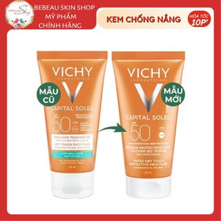 Kem Chống Nắng VICHY SPF 50 UVA +UVB Vichy Capital Soleil Mattifying Dry Touch Face Fluid - Bebeau
