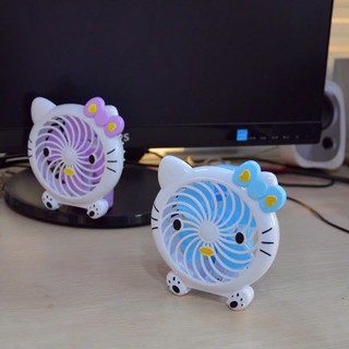 Quạt Mini Hình Đôremon,Kitty Dễ Thương Cầm Tay – Sạc USB, Có Dây Đeo, Cho Bé Từ 3 Tuổi