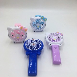 Quạt Mini Hình Đôremon,Kitty Dễ Thương Cầm Tay – Sạc USB, Có Dây Đeo, Cho Bé Từ 3 Tuổi