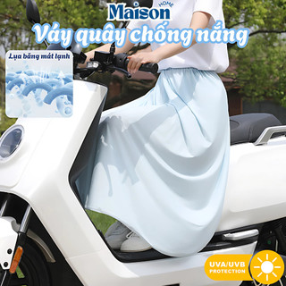 Váy Quây Chống Nắng Nữ Chất Liệu Băng Lụa Lạnh Mát Mẻ MAISON, Váy Che Nắng Lưng Đai Chun Co Giãn 4 Chiều Freesize