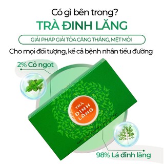 Trà Đinh Lăng Sunbeleaf - Giúp Ngủ Ngon, Giảm Mệt Mỏi, Cải Thiện Trí Nhớ Và Tuần Hoàn Máu - Hộp 20 Gói