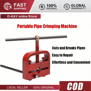 Máy Bấm Đầu Cos Ống Dây Quay Tay - Thép, Bộ Bấm Ống 10mm & 12mm