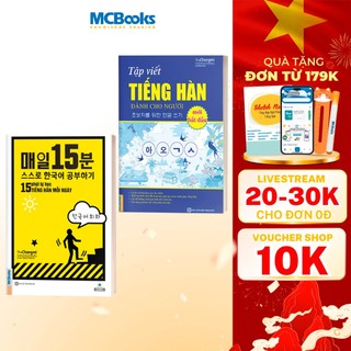 Sách - Combo 15 Phút Tự Học Tiếng Hàn Mỗi Ngày Và Tập Viết Tiếng Hàn