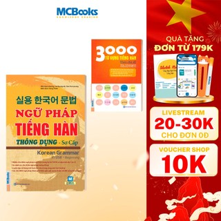 Sách - Ngữ pháp Tiếng Hàn Thông Dụng Sơ Cấp và 3000 Từ Vựng Tiếng Hàn Theo Chủ Đề