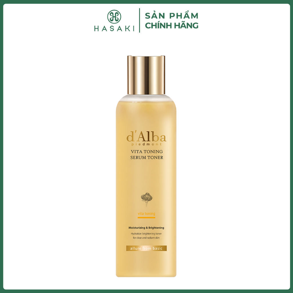 Toner d'Alba Cải Thiện Lỗ Chân Lông, Dưỡng Ẩm Da 180ml Vita Toning Serum Toner Hasaki Sản Phẩm Chính