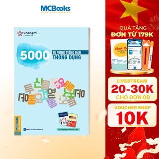 Sách - 5000 Từ Vựng Tiếng Hàn Thông Dụng - MCBooks