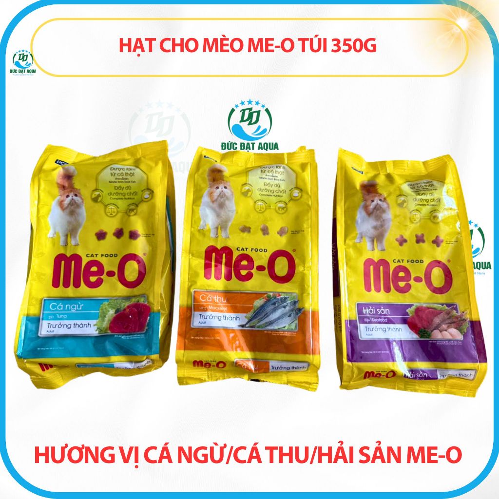 Hạt Cho Mèo Me-O Túi 350g - Hương Vị Cá Ngừ/Cá Thu/Hải Sản ME-O túi dành cho mèo trưởng thành