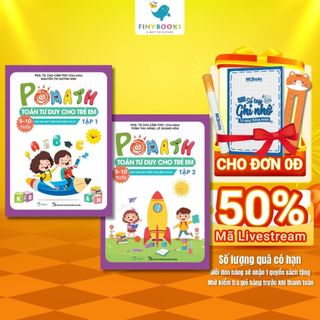 Sách - Combo Pomath Toán tư duy cho trẻ em 9 -10 tuổi (Tập 1 + Tập 2) - TKBooks