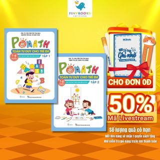 Sách - Combo Pomath Toán Tư Duy Cho Trẻ 7 - 8 Tuổi (Tập 1+Tập 2) - Phát triển IQ EQ CQ - TKbooks