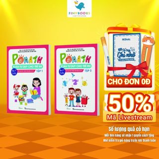 Sách - Combo Pomath - Toán tư duy cho trẻ em 6 – 7 tuổi (Tập 1 + 2) - TKBooks