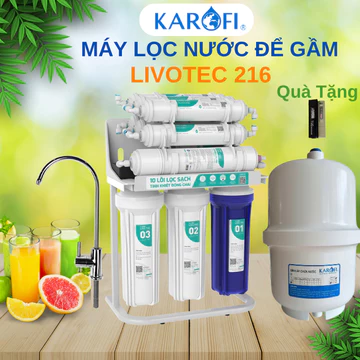 Máy Lọc Nước Để Gầm Karofi LIVOTEC LVT216, 10 Lõi Lọc Màng RO 100GPD Hàn Quốc, Hàng Chính Hãng...