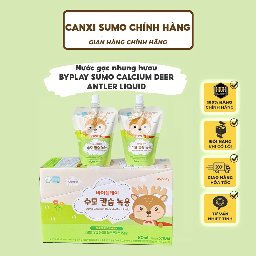 10 - 20 - 30 GÓI CANXI Nhung Hươu Sumo Hỗ Trợ Tăng Chiều Cao Toàn Diện, Tăng Cường Sức Đề Kháng