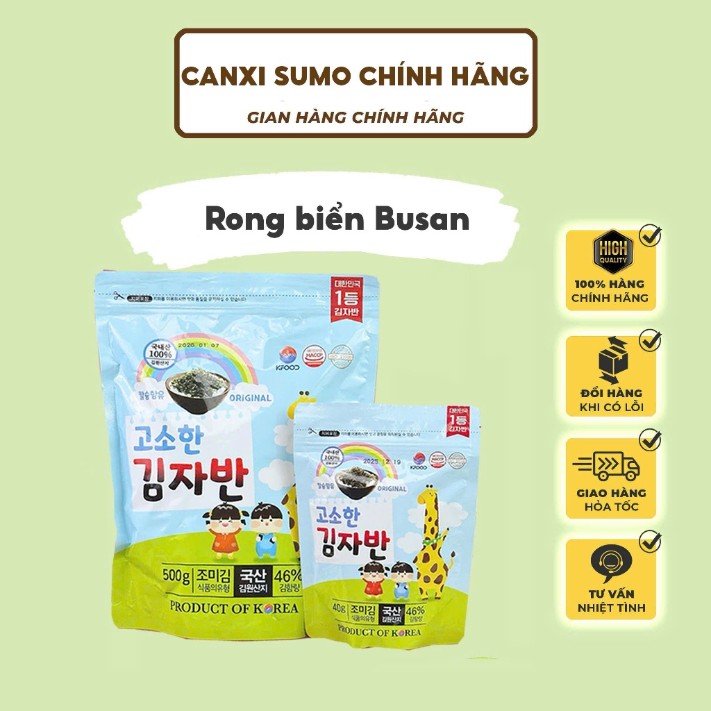 Rong Biển BUSAN Hàn Quốc 5 GÓI 40G Hàn Quốc