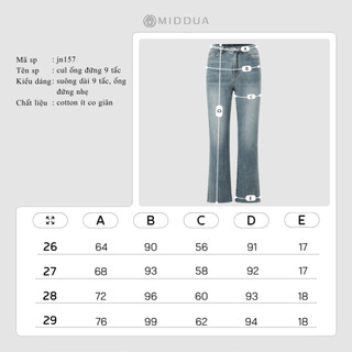 MIDDUA - JN157 CUL ỐNG ĐỨNG NHẸ