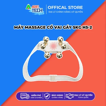 [Hàng Chính Hãng] Máy massage cổ vai gáy SKG H5-2 cao cấp, máy mát xa giúp giảm đau mỏi cổ vai gáy, đầu massage 360 độ
