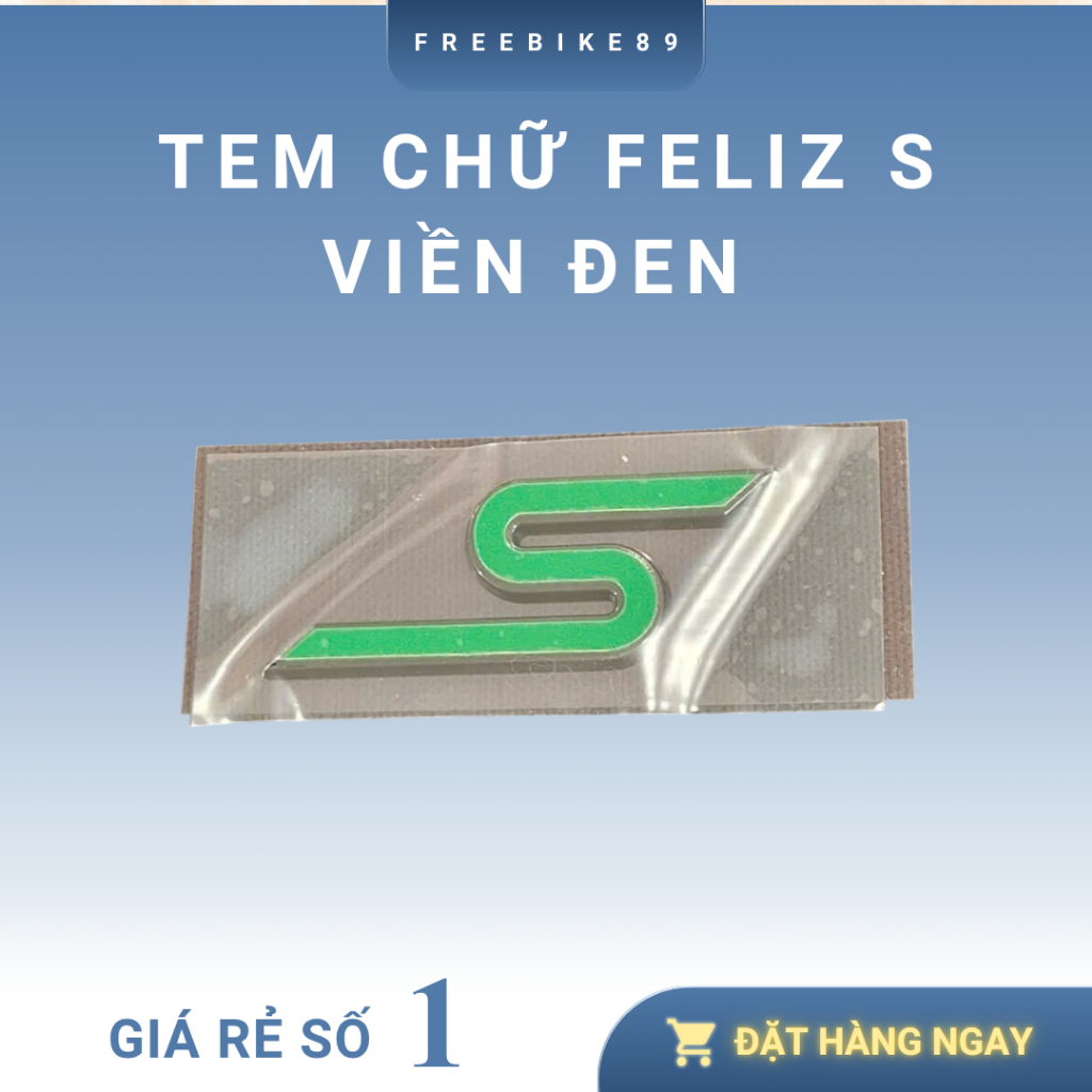 TEM CHỮ FELIZ S CHỮ NỔI - VIỀN ĐEN | Shopee Việt Nam