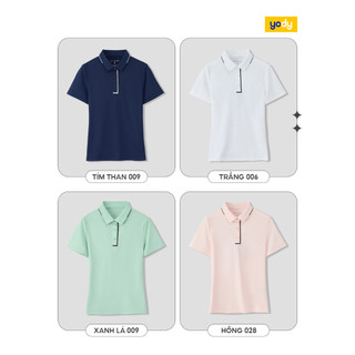 Áo polo nữ cafe.da mát mịn seamless YODY in nẹp không đường may giữ phom tốt WAPO25S022