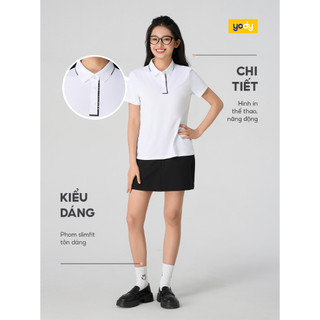 Áo polo nữ cafe.da mát mịn seamless YODY in nẹp không đường may giữ phom tốt WAPO25S022