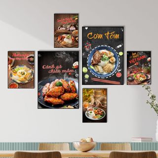 Tranh Canvas Treo Tường Quán Cơm BH87 - Tranh Decor, Trang Trí Quán Cơm Tấm, Cơm Sườn, Cơm Gà, Cơm Văn Phòng Cao Cấp