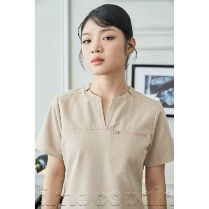 Đồng phục spa,thẩm mỹ viện chất liệu cotton lạnh hàng thiết kế