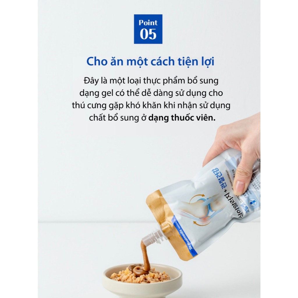Gel dinh dưỡng tốt cho sức khỏe khớp dễ cho thú cưng sử dụng Mobilvet Supplement 100g