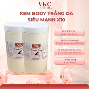 Kem Body Tẩy Trắng Da Siêu Mạnh x10 Giúp Nâng Tone, Chống Nắng, Không Bết Rít Không Lộ Vân Kem