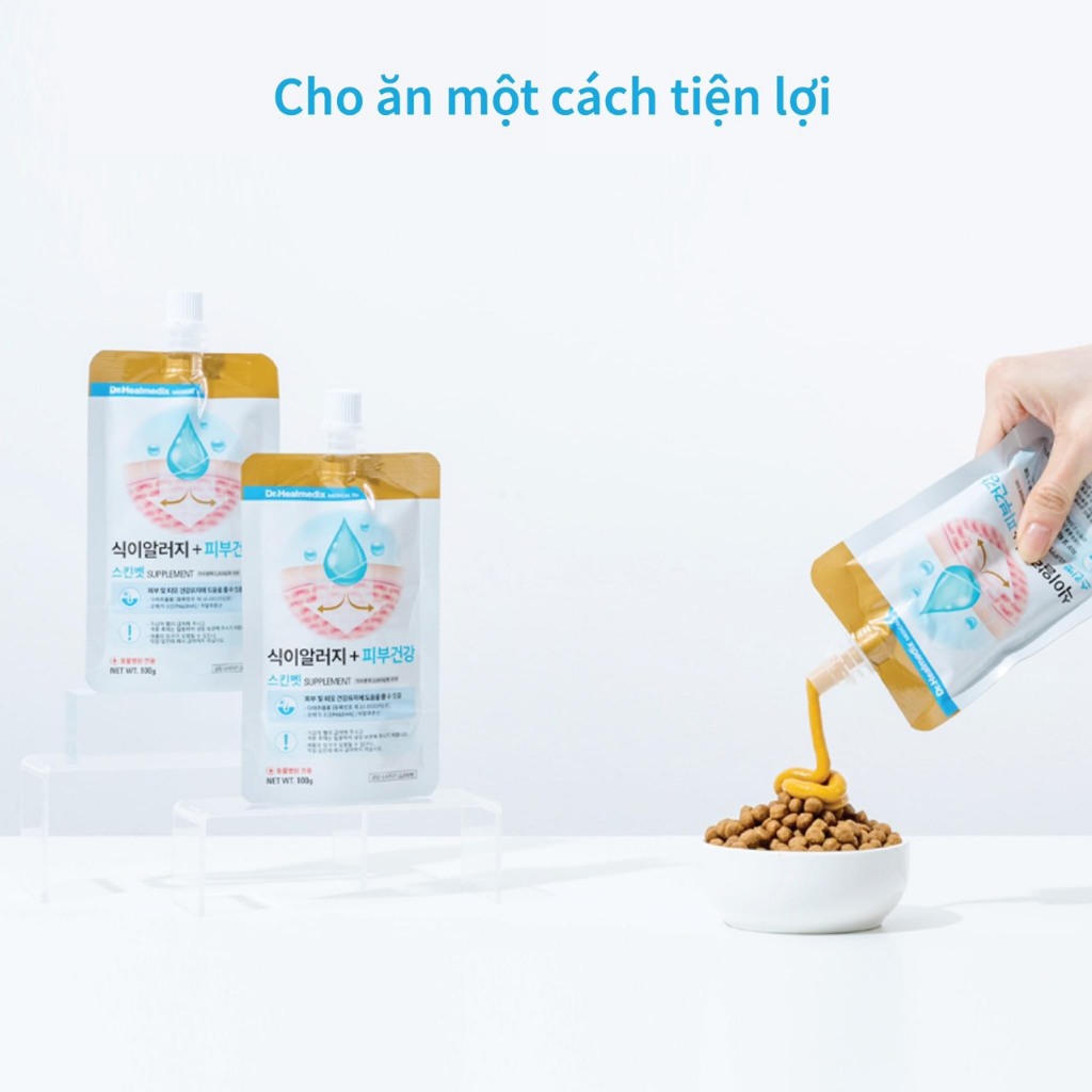 Gel dinh dưỡng tốt cho sức khỏe da dễ cho thú cưng sử dụng Skinvet Supplement 100g