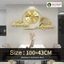 Đồng Hồ Treo Tường Trang Trí Nhà Cửa HƯƠU TÀI LỘC Kim Trôi Cao Cấp VIVA DECOR, Lianzhang V293