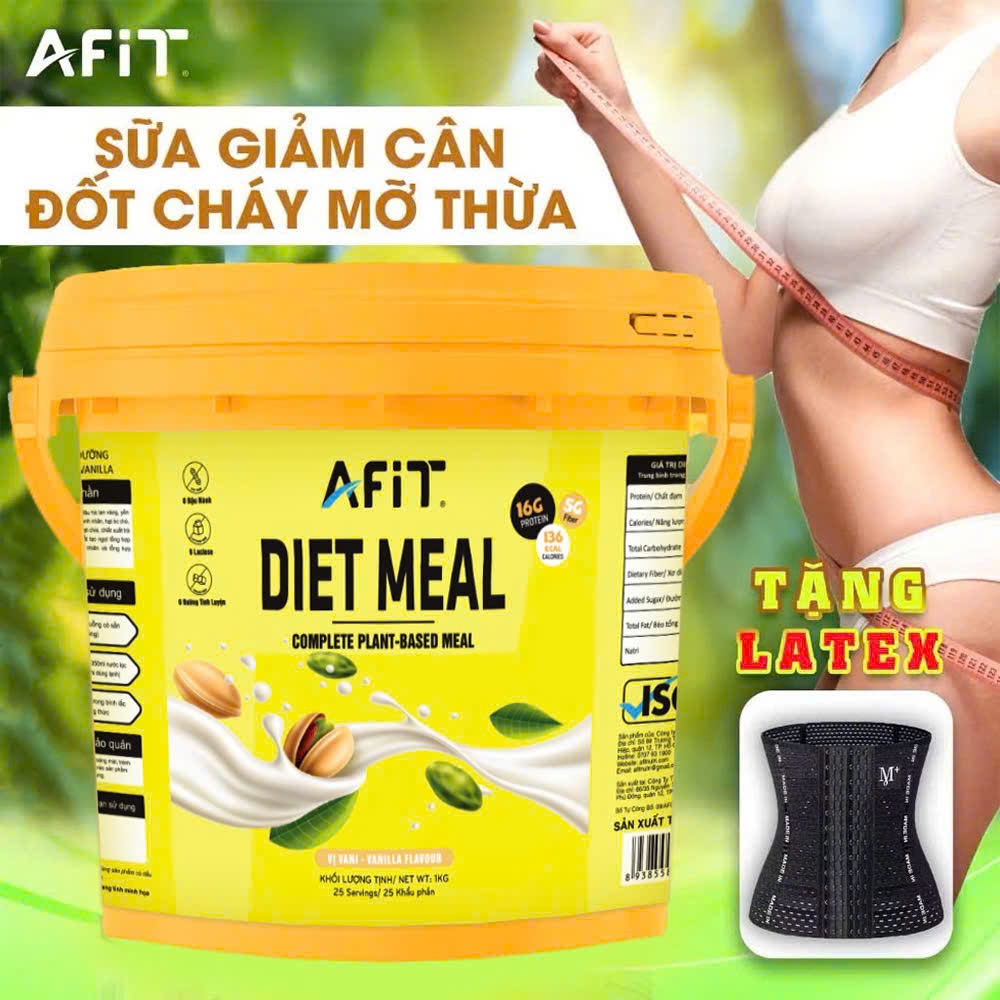 Sữa Diet Meal AFIT Hỗ Trợ Giảm Cân Thay Thế Bữa Ăn Hằng Ngày Chiết Xuất 100% Từ Nguyên Liệu Thực Vật