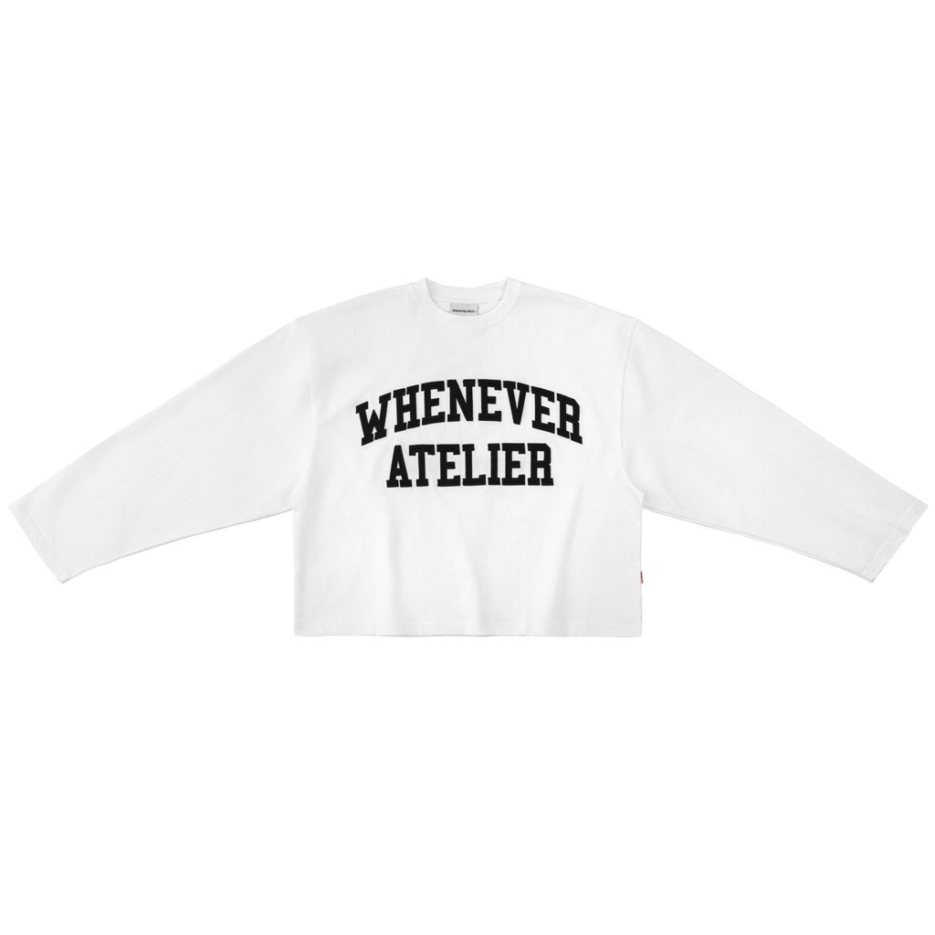 WHENEVER Áo thun tay dài Whenever Embroidered Logo Long Sleeves T-Shirt ...