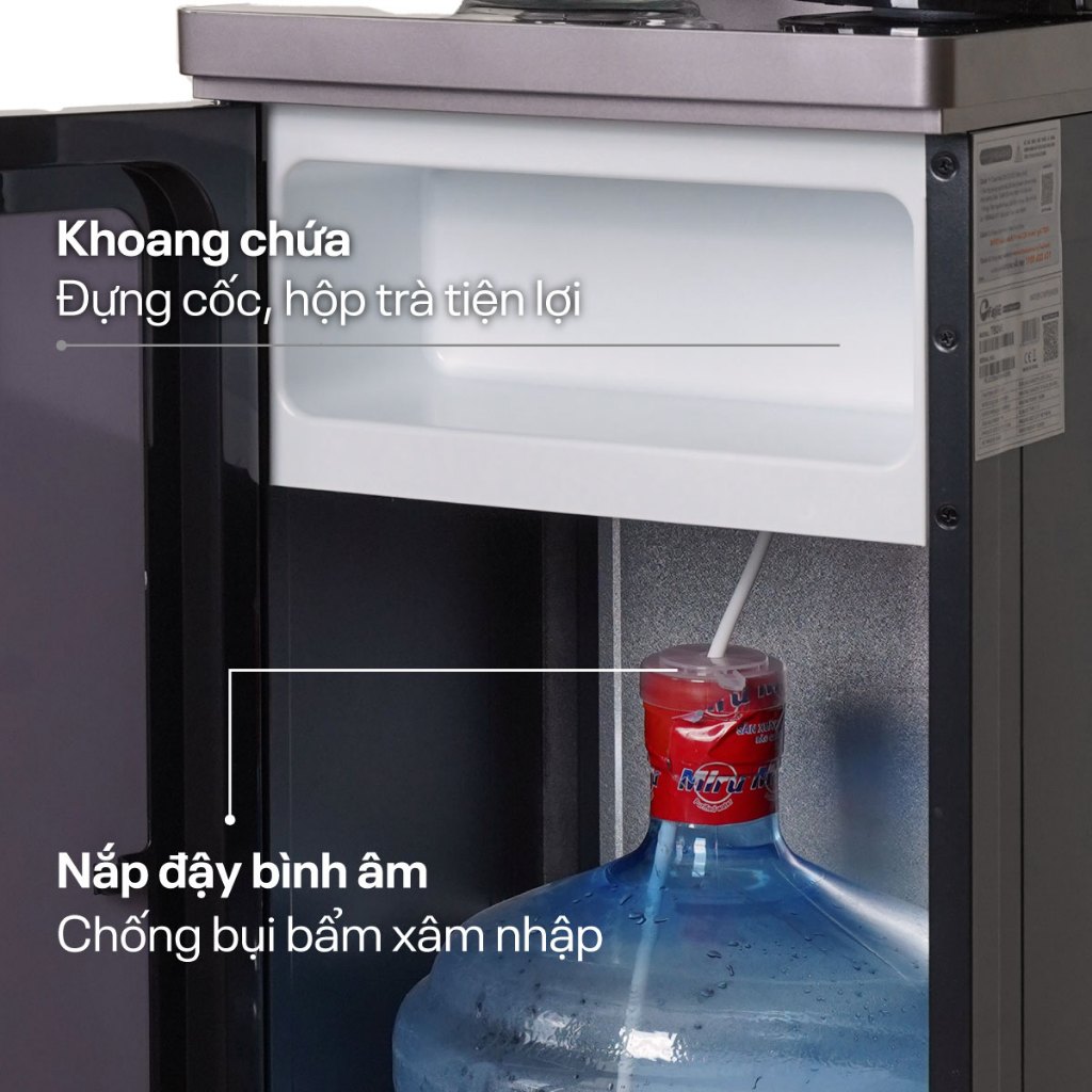 Cây nước bàn trà nóng lạnh FUJIE TB245 Nhập Khẩu, Máy nước nóng lạnh 3 chức năng linh hoạt màn hình dễ điều khiển