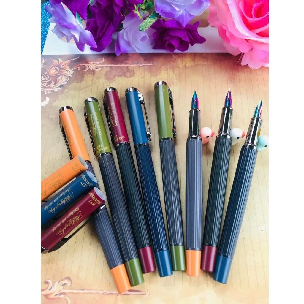 BÚT MÁY LUYỆN CHỮ ĐẸP NGÒI LÁ TRE , calligraphy 877 DÀNH CHO CÁC BẠN TIỂU HỌC