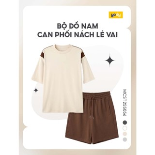 Bộ đồ nam YODY can phối nách lé vai co giẫn nhẹ thông thoáng MCST25S056
