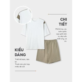 Bộ đồ nam YODY can phối nách lé vai co giẫn nhẹ thông thoáng MCST25S056