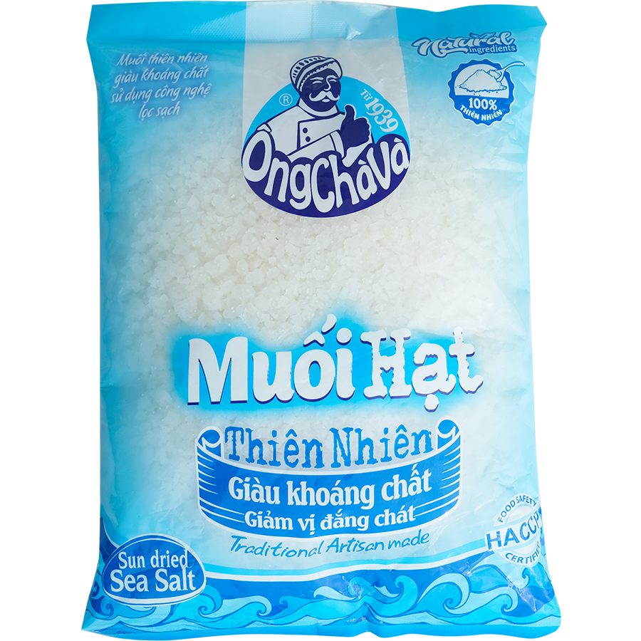 Muối Hạt Thiên Nhiên thương hiệu Ông Chà Và 1kg - Hàng Chính Hãng