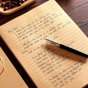 Set 50 tờ giấy viết thư vintage, giấy viết Calligraphy, bút quản chéo, mực chấm quản, thước, tẩy...