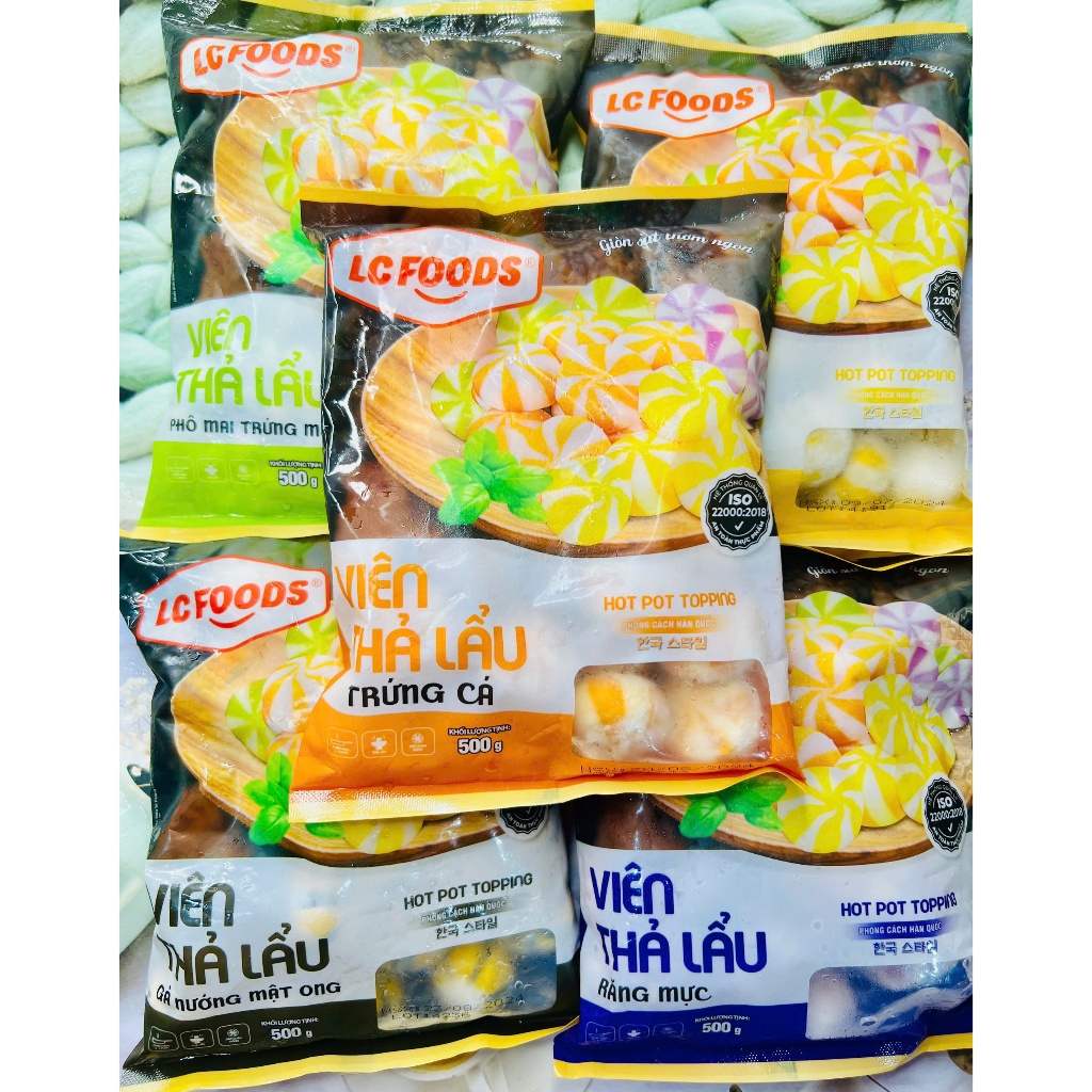 1Kg viên thả lẩu nhân trứng cá nhím Lacusina màu cam