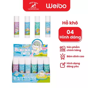 Hồ Khô Weibo Keo Dán Giấy Họa Tiết Dễ Thương, Thiết Kế Xinh Xắn, Dán Chắc, Phù Hợp Cho Học Sinh