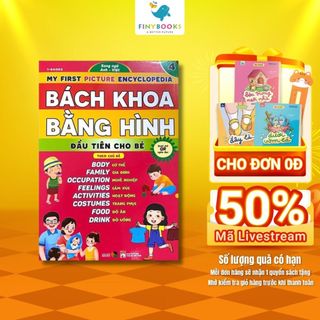 Sách - Bách khoa bằng hình đầu tiên cho bé theo chủ đề quyển 4 - song ngữ Anh Việt - Quét mã QR nghe đọc -Đại Mai Books