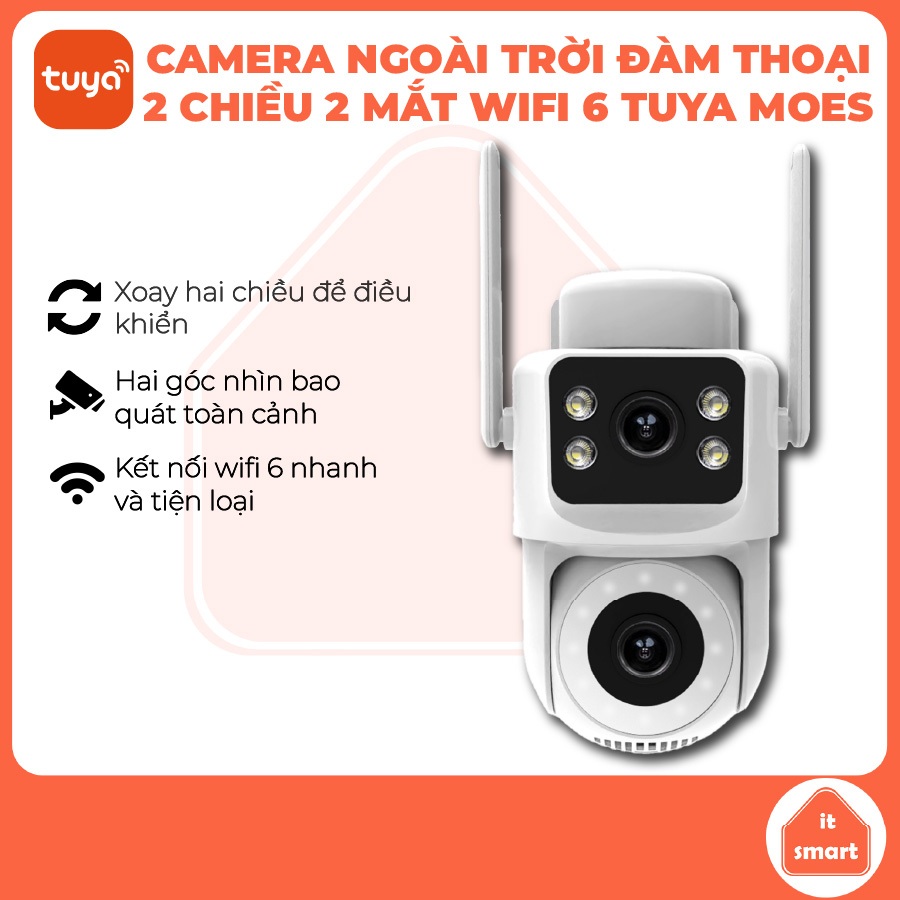 Camera an ninh ngoài trời 2 mắt MOES