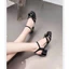 Sandal Nữ Giọ Nơ Min, Giày Sandal Nữ Mũi Tròn Đế Vuông 3p 5p Da Bóng Cao Cấp - Cin Shoes