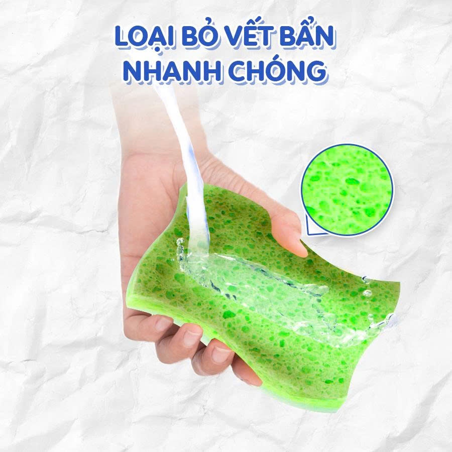 Combo 3 Gói miếng rửa chén bột gỗ MyJae dễ dàng đánh bay dầu mỡ (3 miếng/gói)