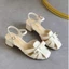 Dép Quai Sandal Sục Rọ Có Hậu Nơ Min Đế Vuông 3p 5p Da Bóng Cao Cấp - Cin Shoes