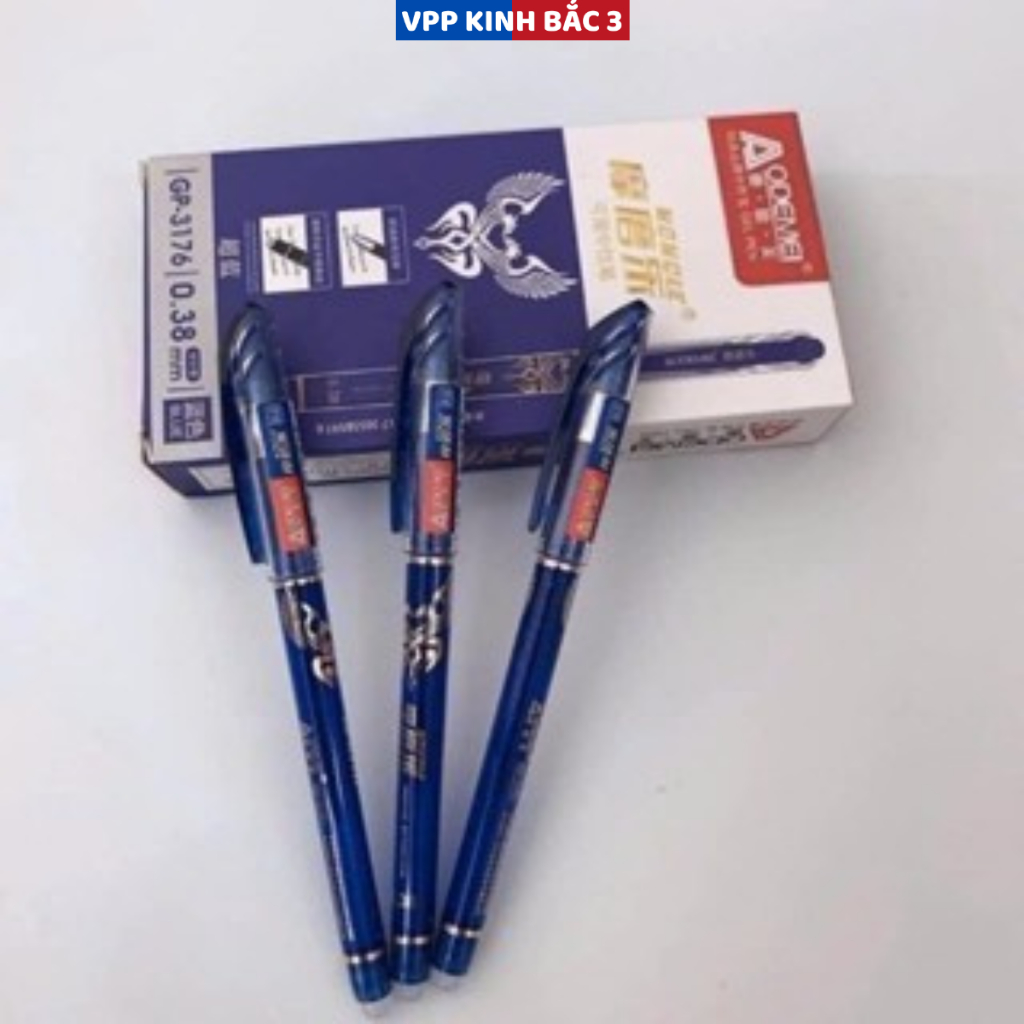 12 Chiếc Bút Bi Nước 3176 Có Đầu Tẩy (Xoá Được Mực) Cao Cấp GP3176