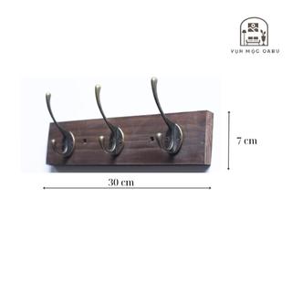 Móc treo gỗ kim loại gắn tường Oabu phong cách decor vintage cổ điển MG01