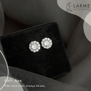 Khuyên tai nữ bông tai đá cô dâu sang trọng phong cách nhẹ nhàng Larme accessories- KT0241