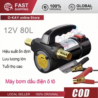 Máy Bơm Dầu Điện Ô Tô, Bơm Nhiên Liệu Diesel 12V/24V/220V, Tự Mồi, Cho Xe Địa Hình & RV, Chất Lượng Cao, Giá Tốt, Free S