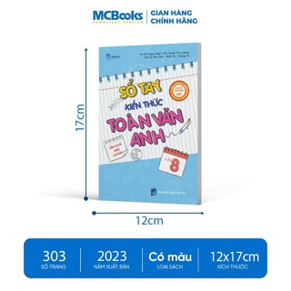 Sách - Sổ tay kiến thức Toán - Văn  - Anh lớp 8 (Dành cho cả 3 bộ sách: Kết nối, tri thức và cánh diều)