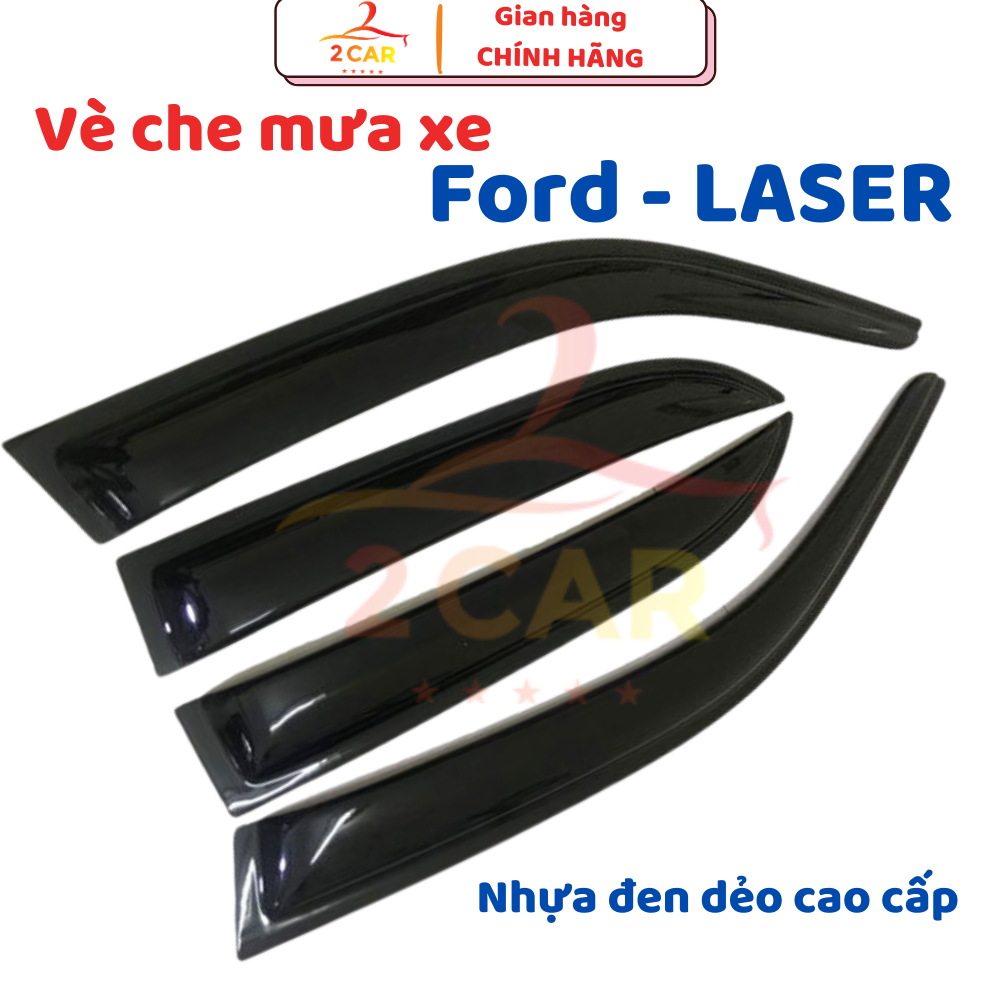 Vè che mưa nhựa đen xe Ford Laser , mazda 323 - Giá 1 bộ